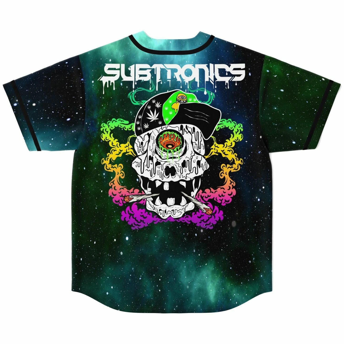 Subtronics Green Blue Chest Cyclops Rave Baseball Jersey