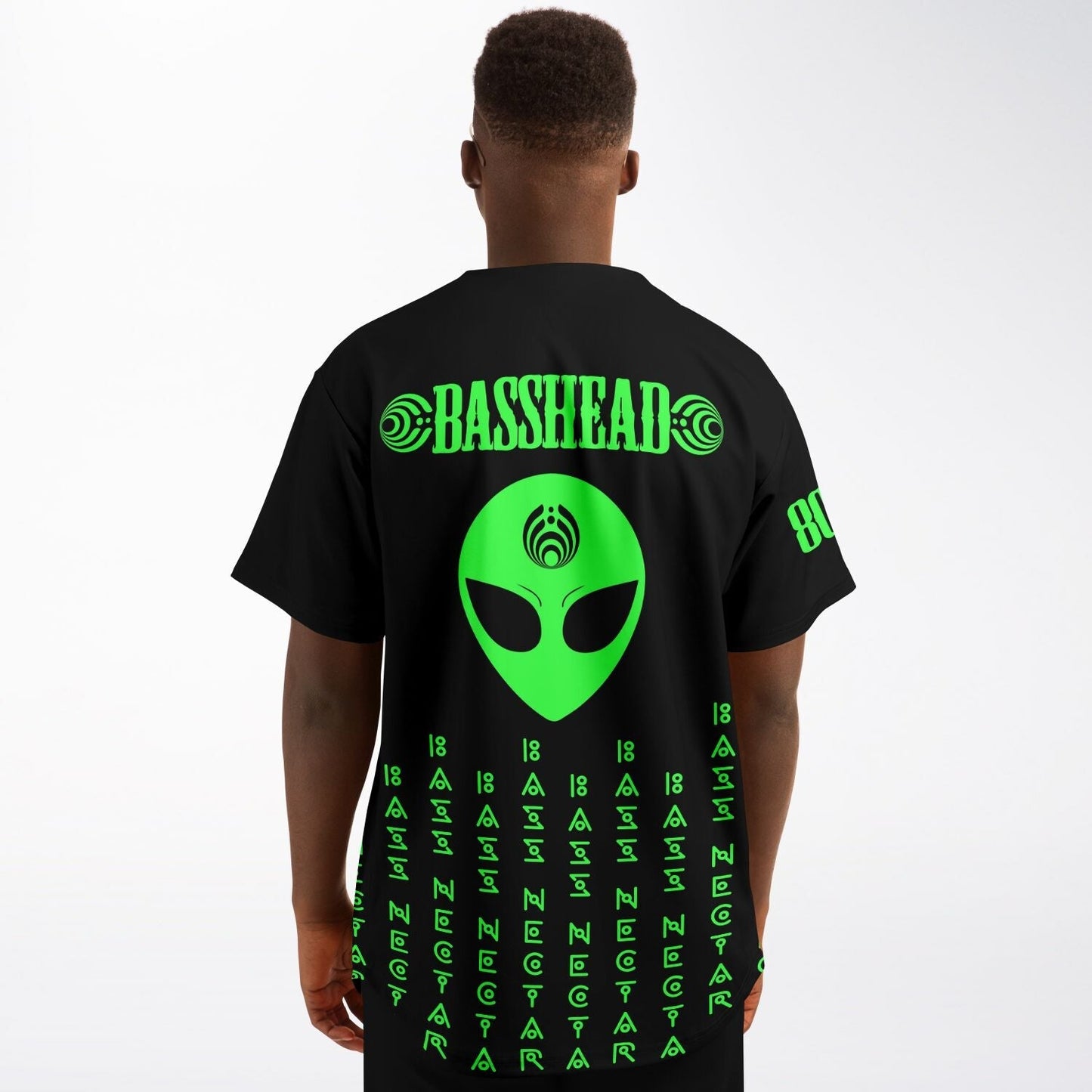 Bassnectar Black Green Alien Rave Baseball Jersey