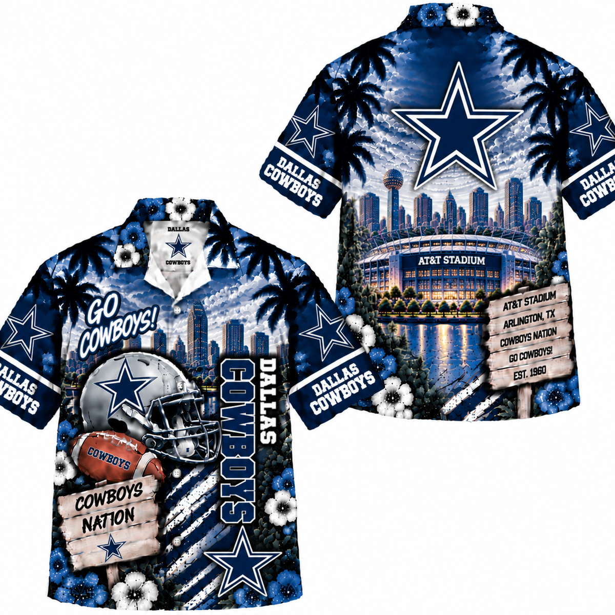 Dallas Cowboys Go Cowboys Hawaiian Shirt