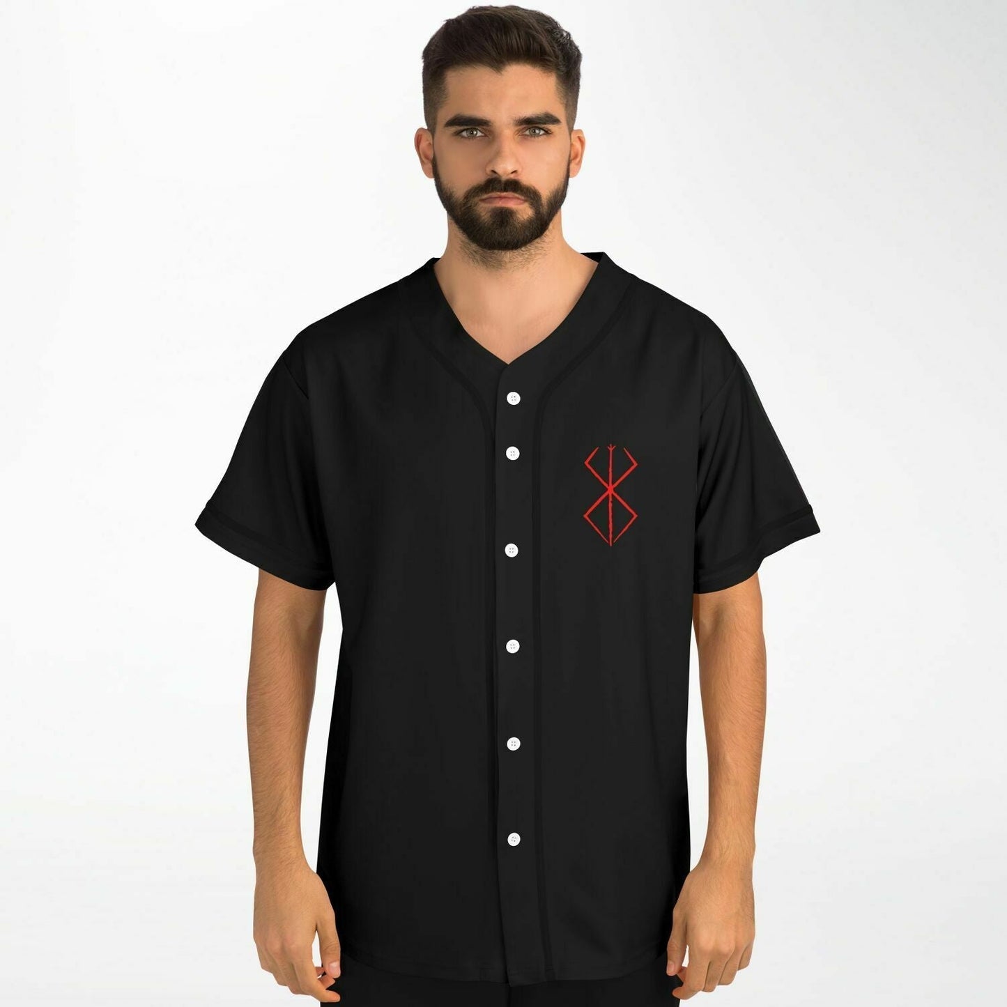 Black Body Red Berserk Rave Baseball Jersey