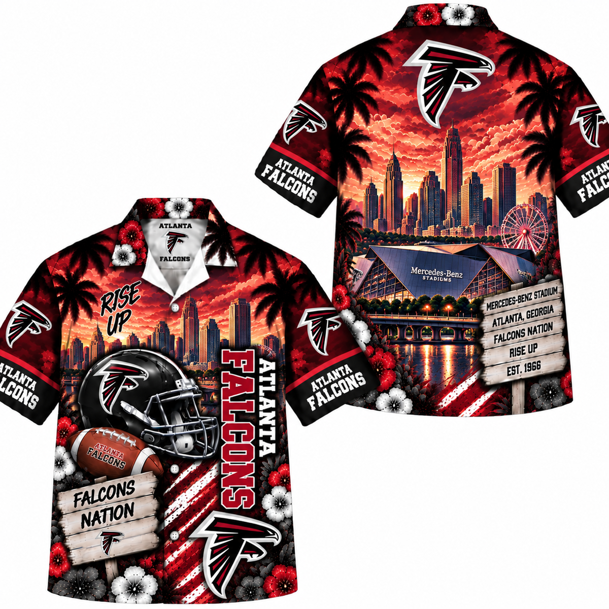 Atlanta Falcons Tropical Sunset Hawaiian Shirt