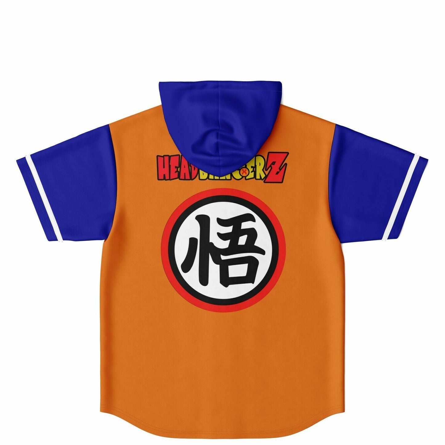 Orange Body Dragon Ball Rave Hooded Baseball Jersey