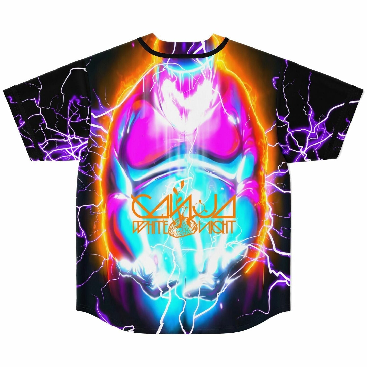 SAYU Black Muscular Anime Rave Baseball Jersey