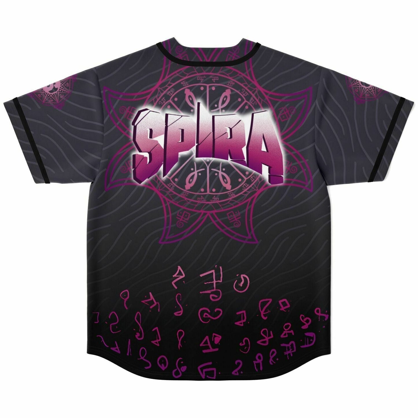 Black Charcoal Mystical Arcane Rave Baseball Jersey