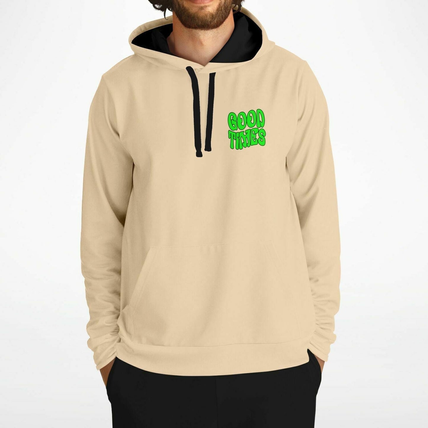 Good Times Cream Retro Rave Hoodie