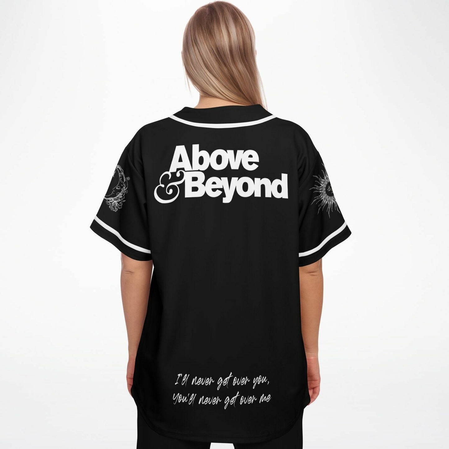 Above & Beyond Black A&B Monogram Rave Baseball Jersey