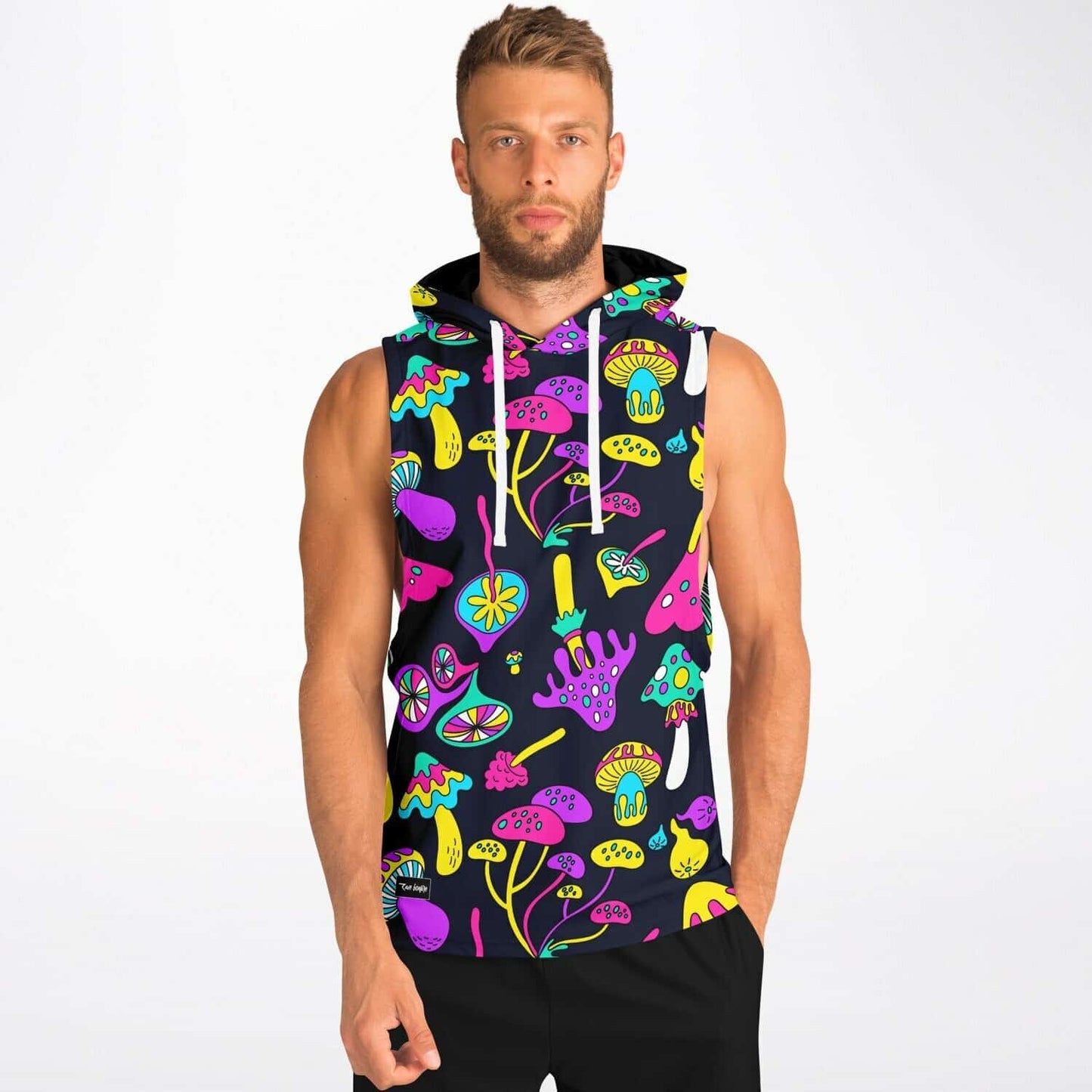 Acid Mushrooms Sleeveless Hoodie