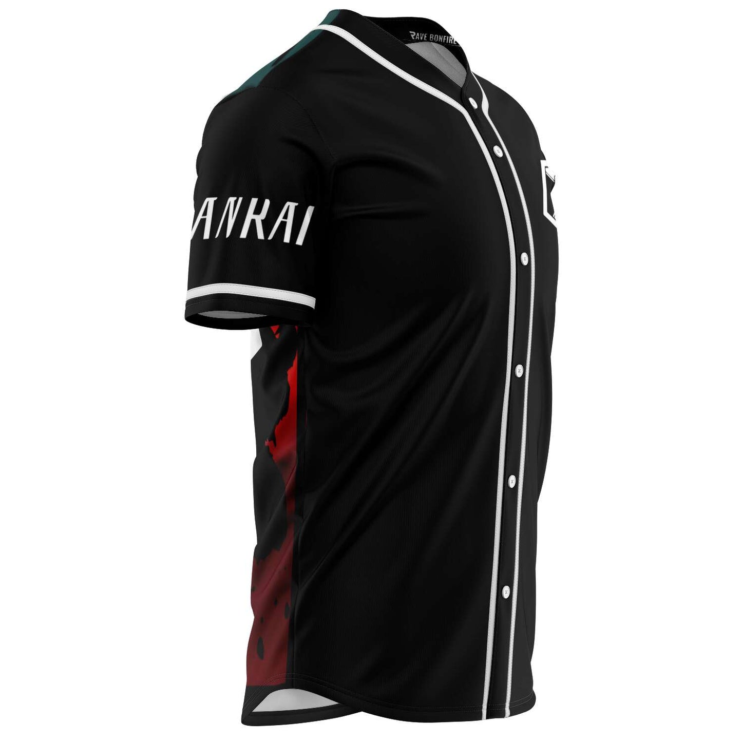 Black Pentagon Shield Rave Baseball Jersey