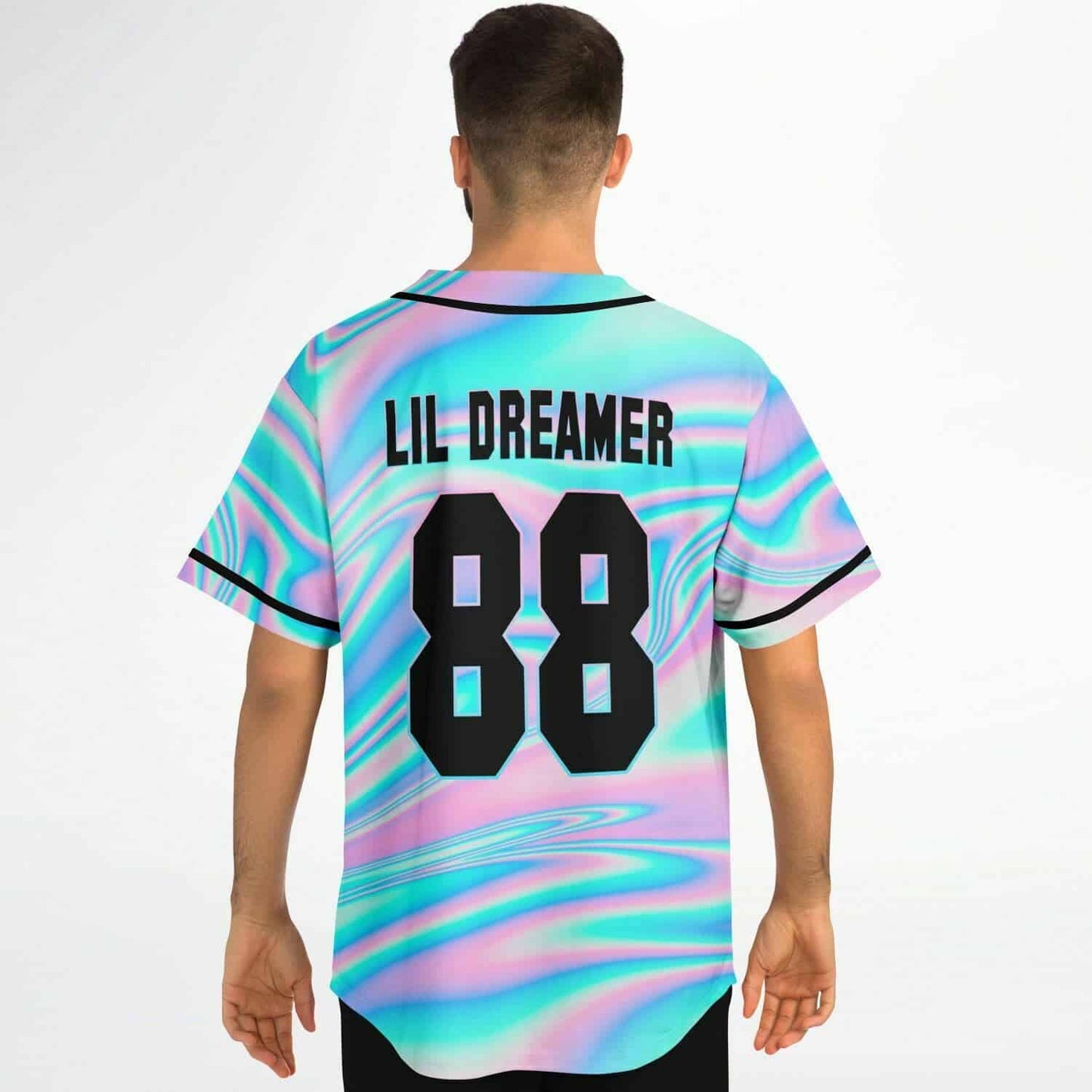 Anjunabeats Holographic Pastel Liquid Rave Baseball Jersey