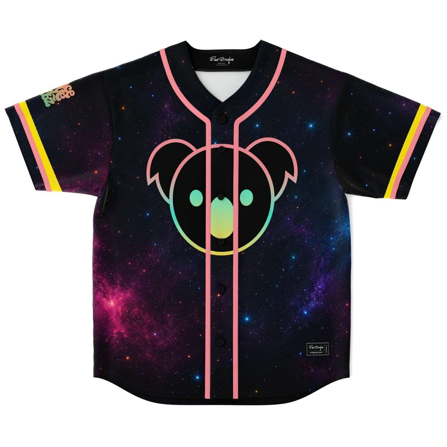 Koala-T Black Galaxy Cosmic Rave Baseball Jersey