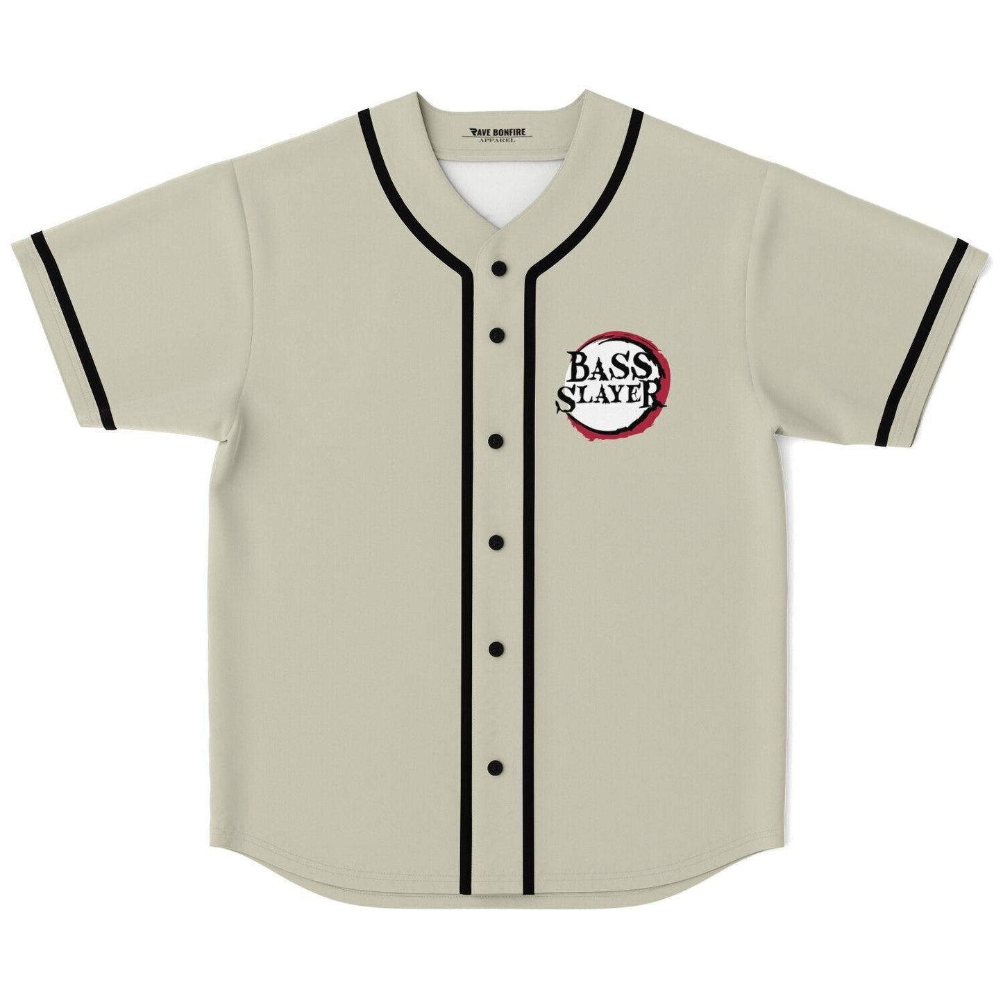 Cream Chest Emblem Rave Baseball Jersey