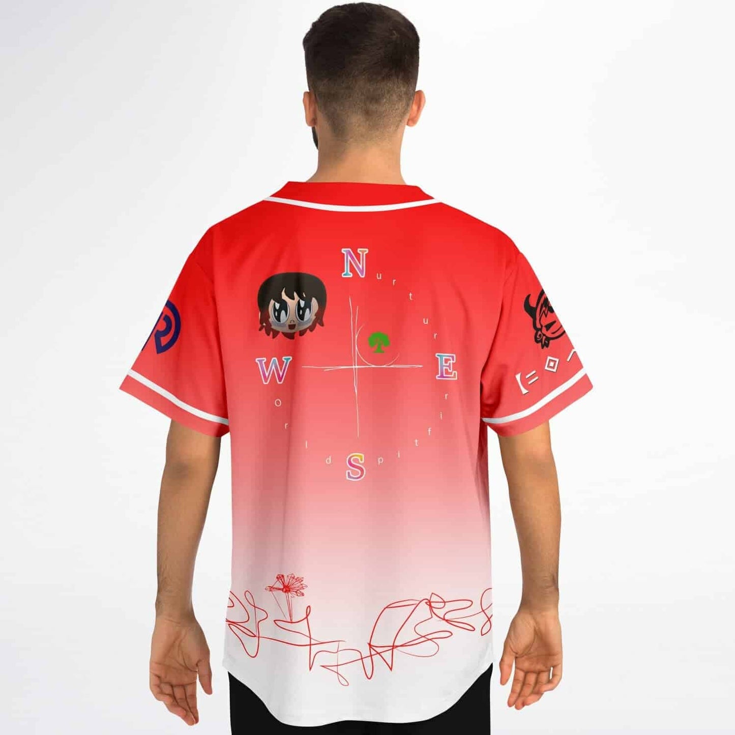 Porter Robinson Coral Red Anime Girl Rave Baseball Jersey