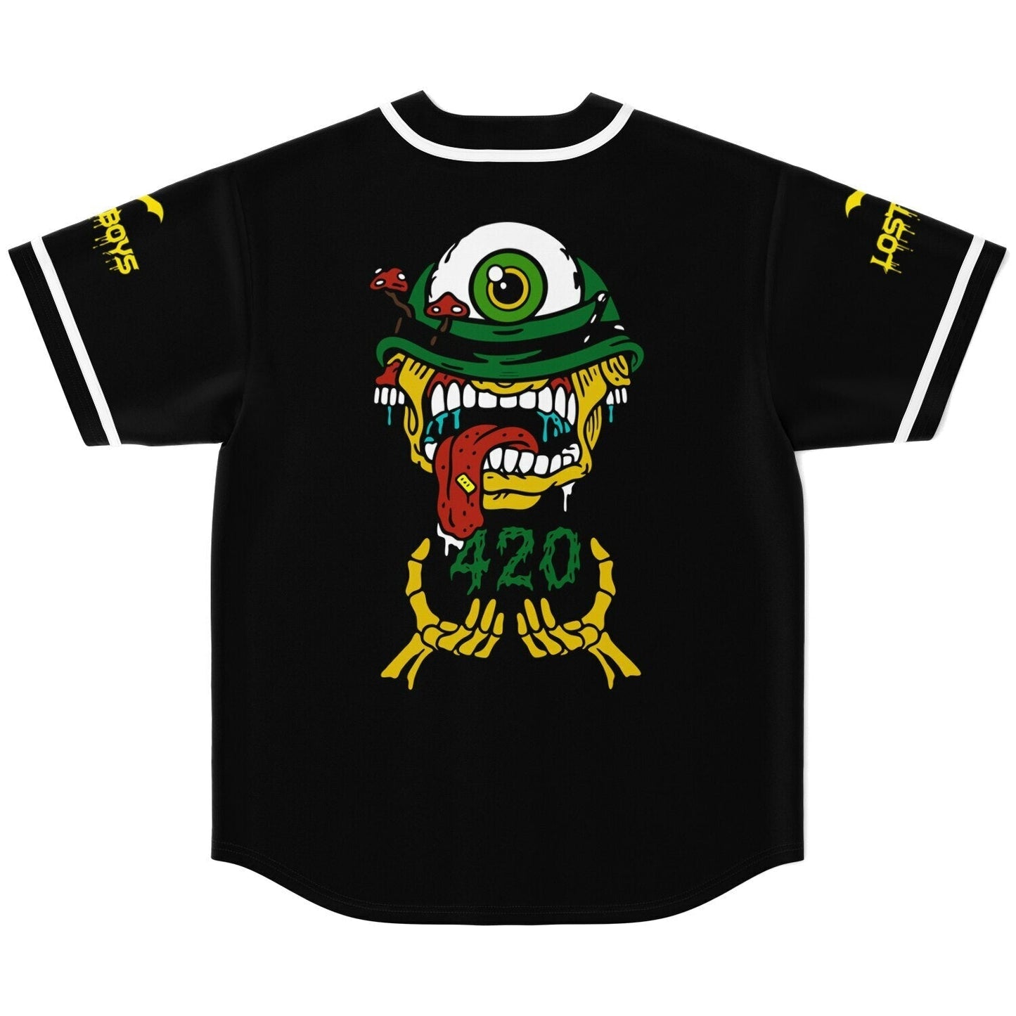 Black Dripping Graffiti Rave Baseball Jersey