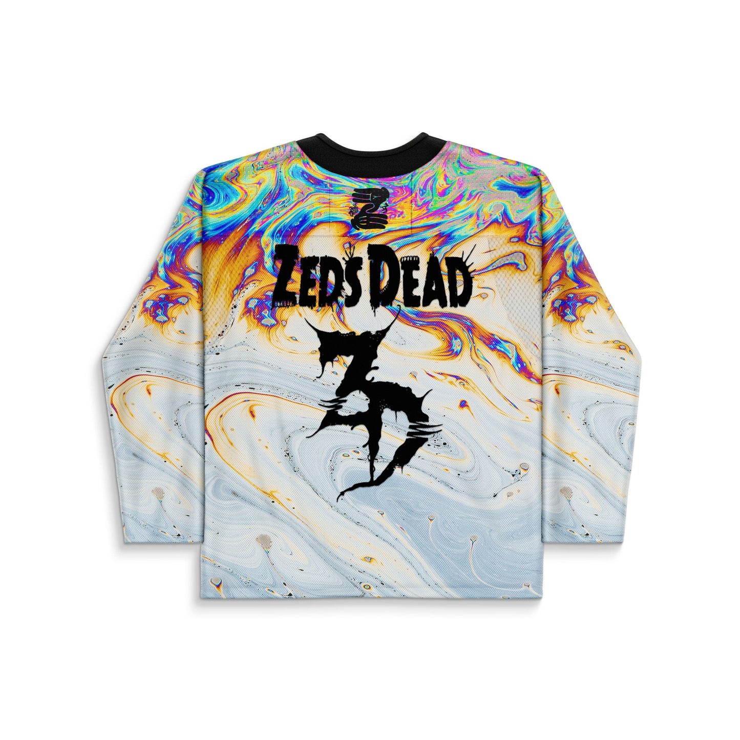 Zeds Dead Iridescent Oil Slick Rave Hockey Jersey