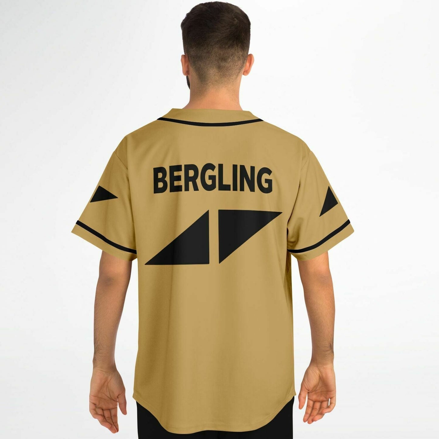 Avicii Tan Wordmark Triangle Rave Baseball Jersey