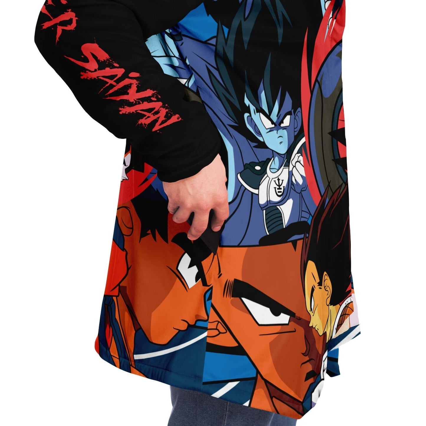 Black Anime Warrior Rave Cloak