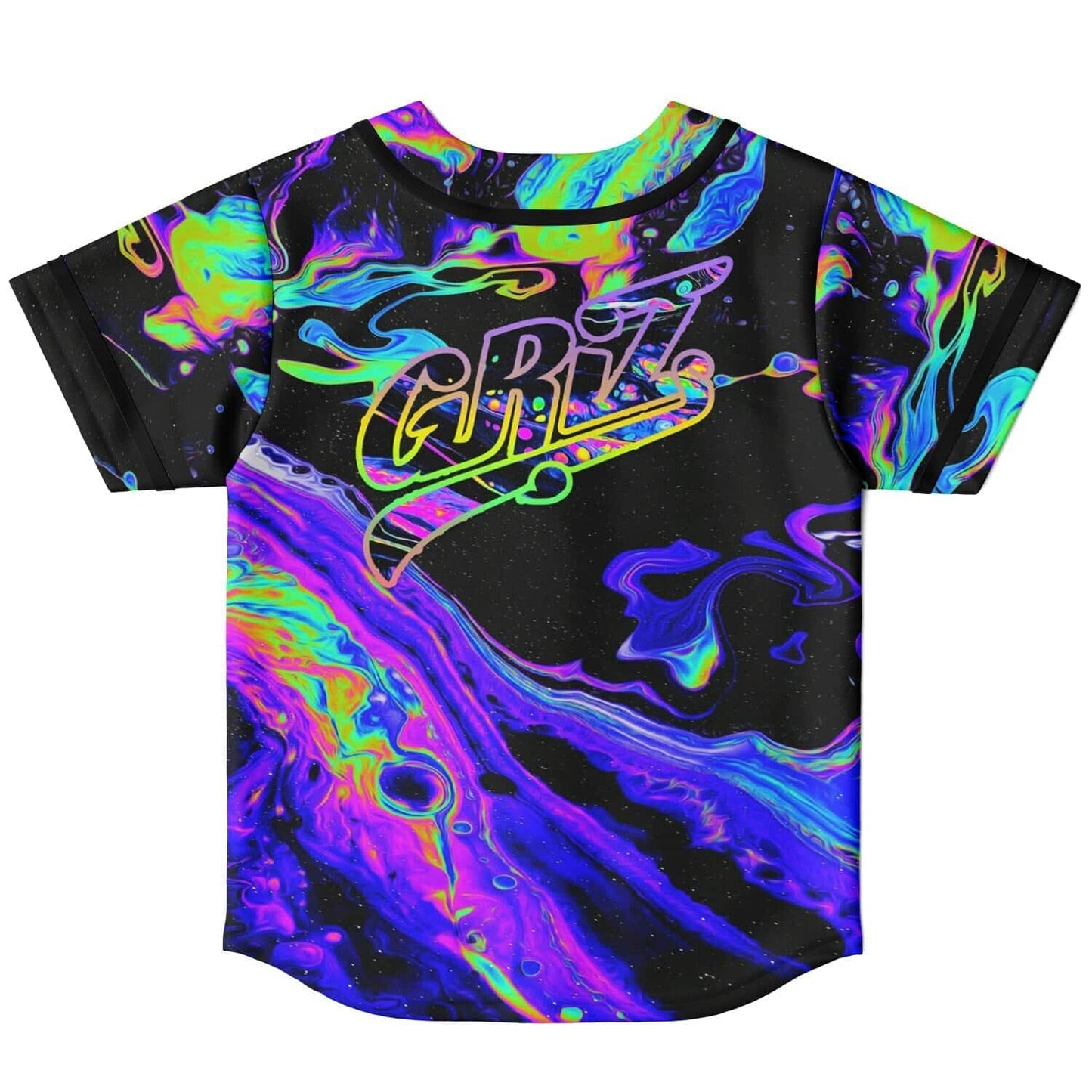 GRiZ Black Marbled Rave Baseball Jersey