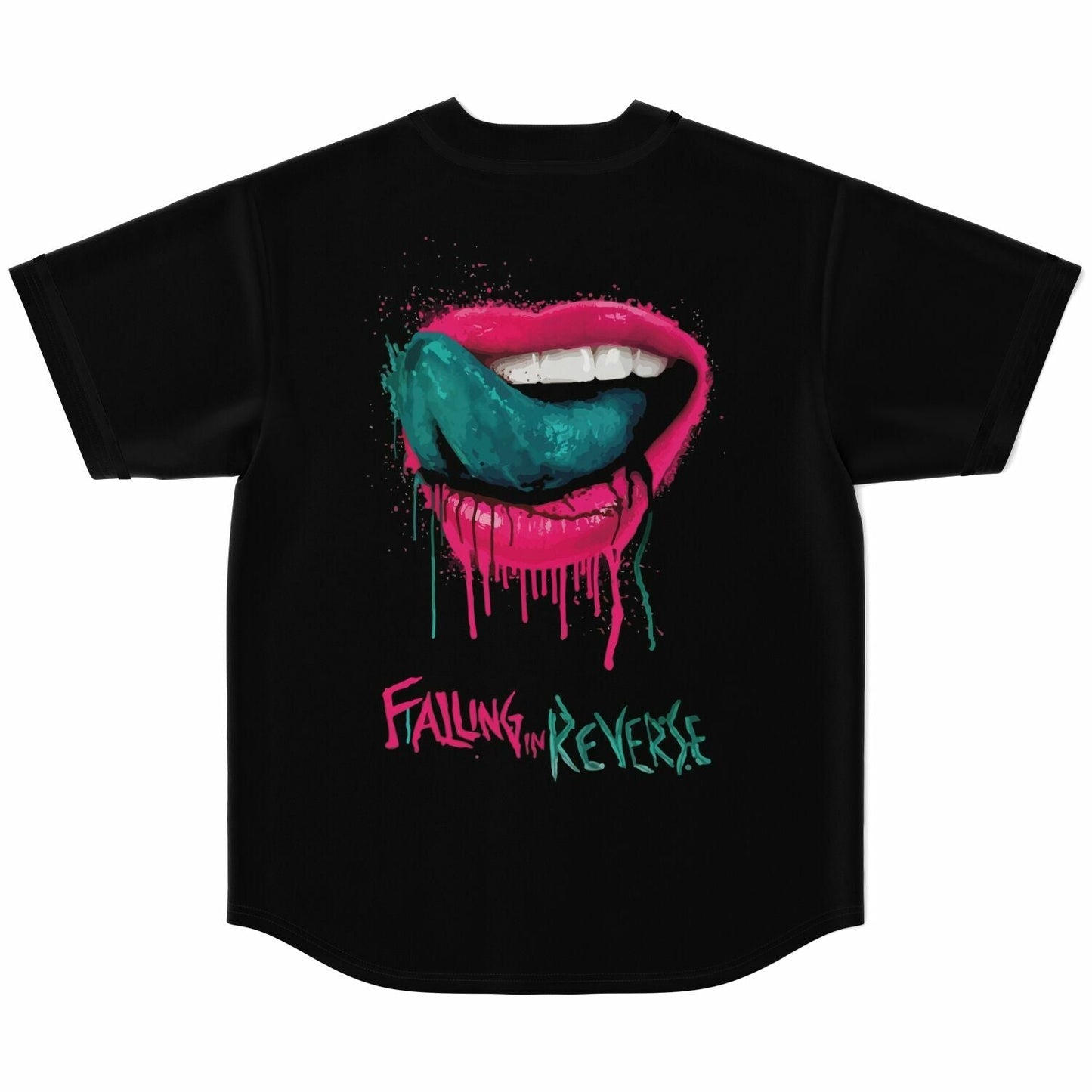 Black Teal Rave Baseball Jersey