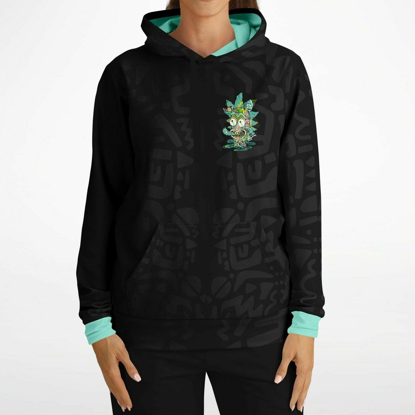 Trippy Melting Cartoon Face Rave Hoodie