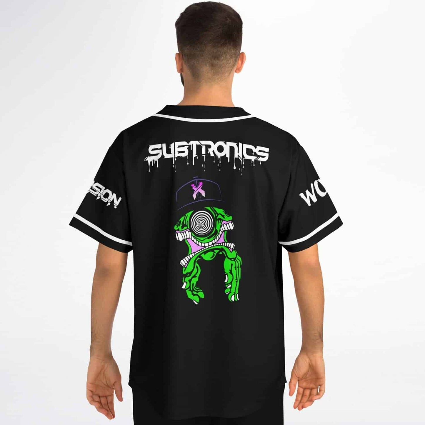 Subtronics Black Green One Rave Baseball Jersey