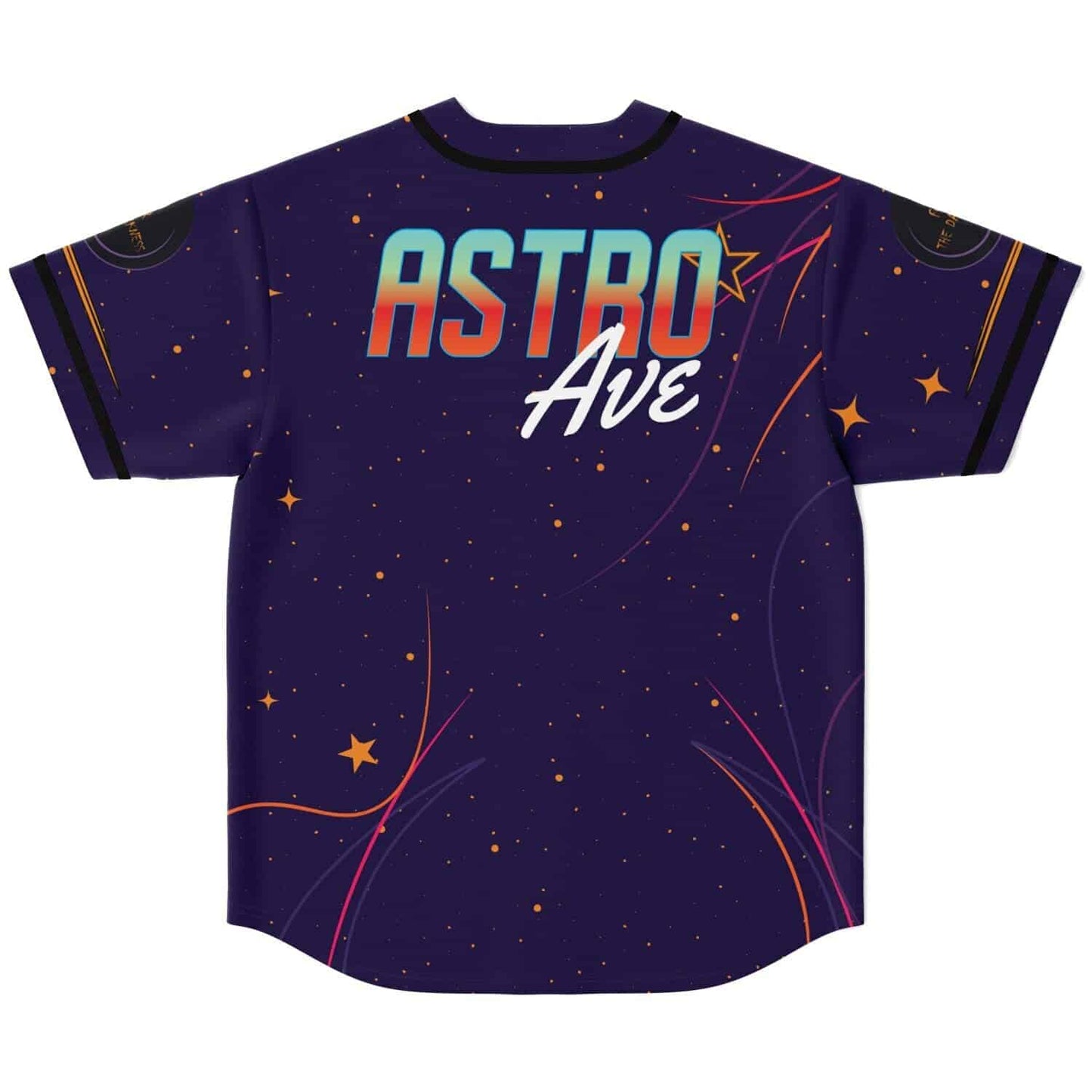 Deep Indigo Starry Cosmic Rave Baseball Jersey