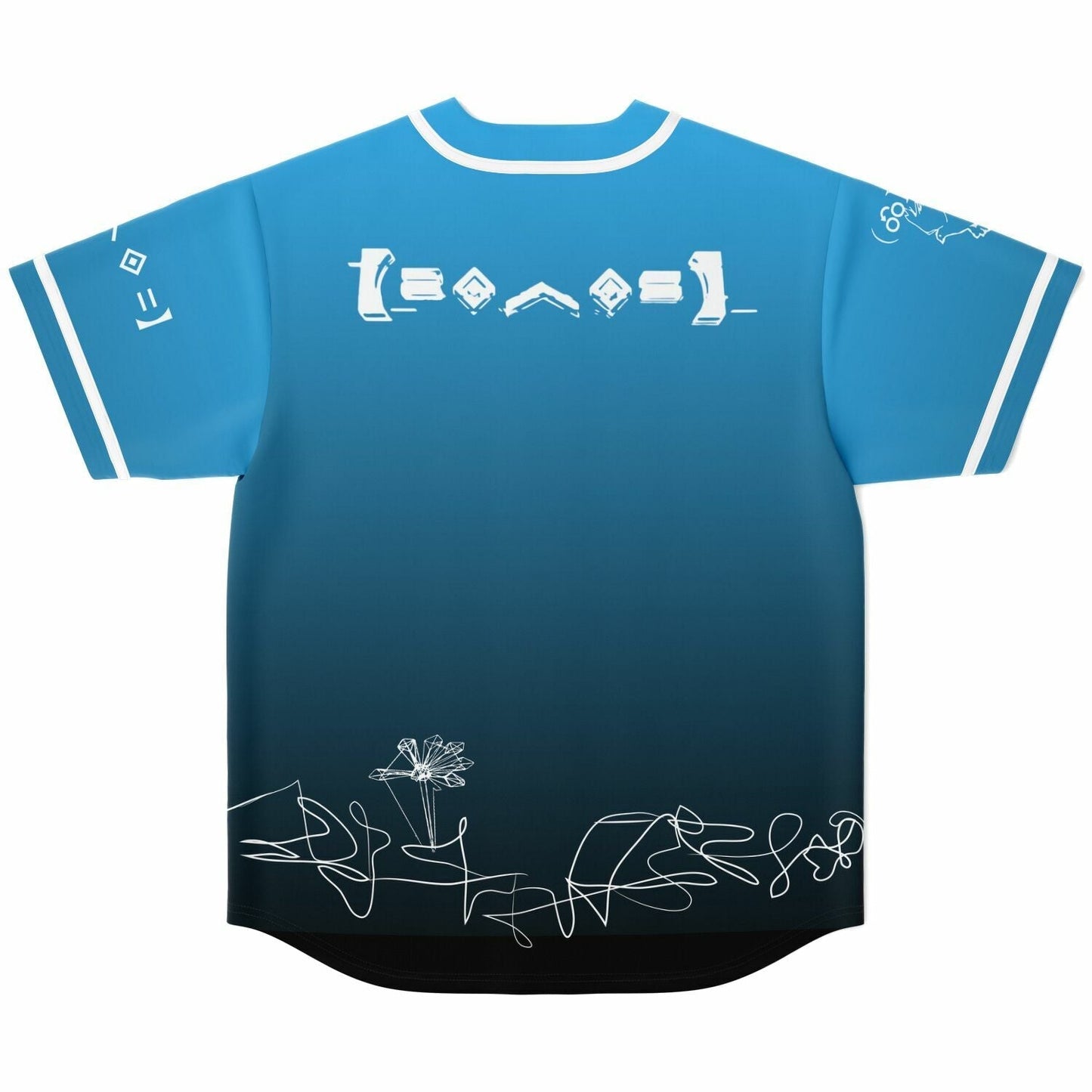 Porter Robinson Sky Blue Minimalist White Rave Baseball Jersey