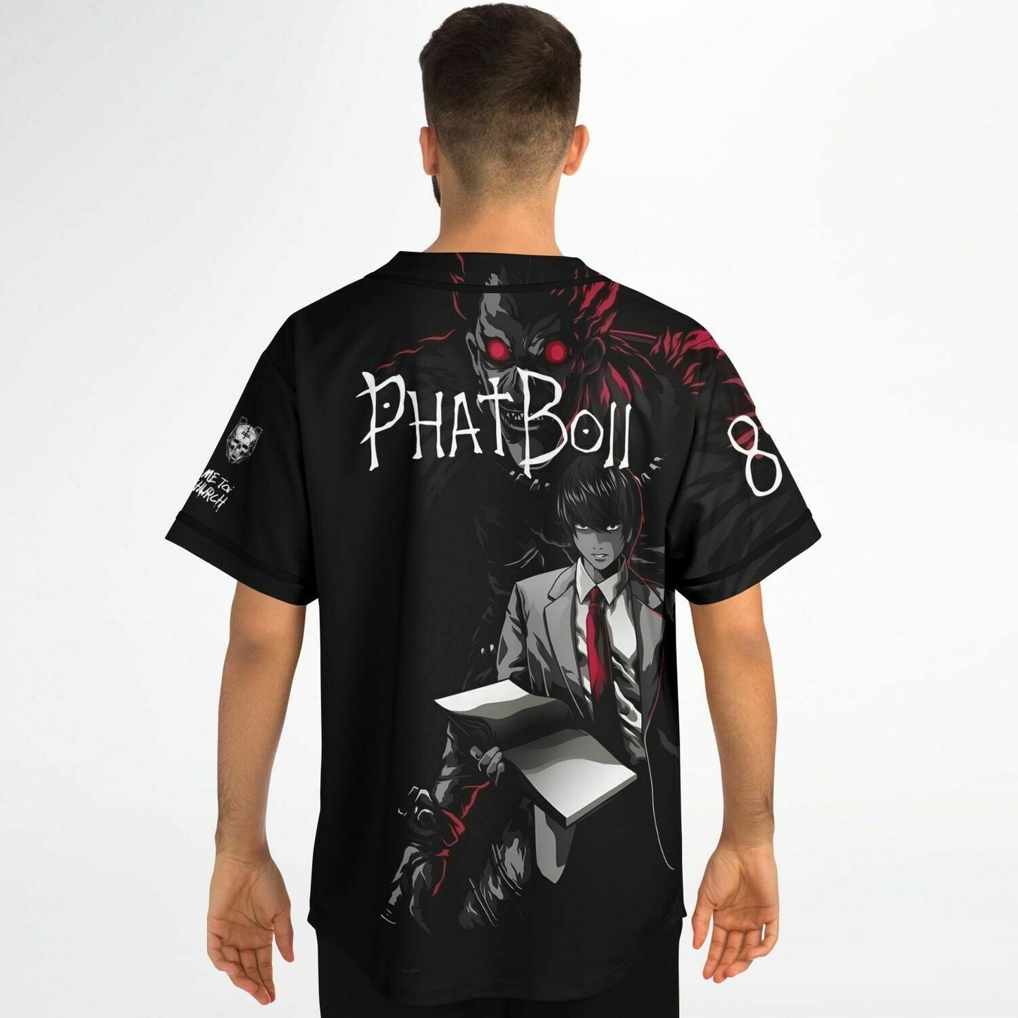 PhatBoii Black Anime Scene Rave Baseball Jersey