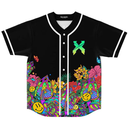 Excision Black Psychedelic Melting Rave Baseball Jersey
