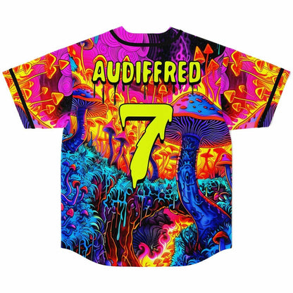 Hot Pink Dense Psychedelic Rave Baseball Jersey