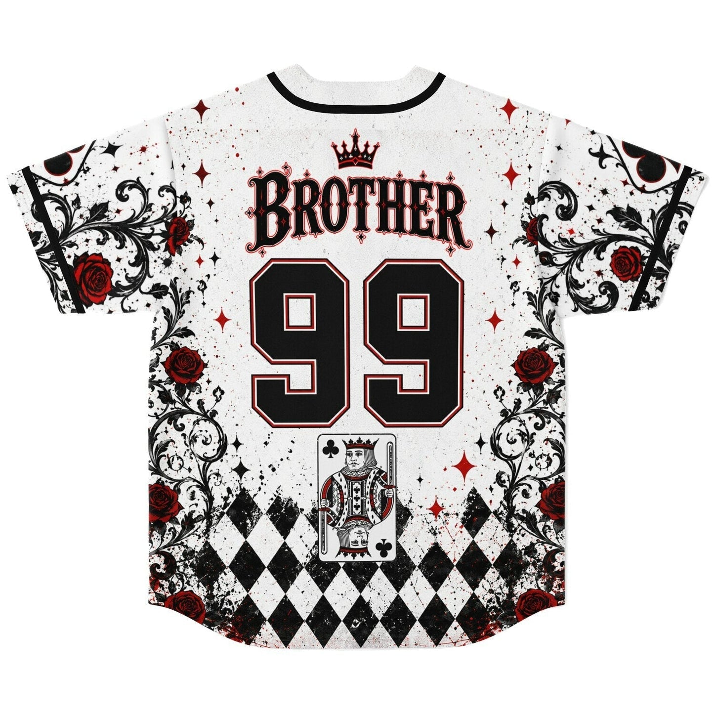 White Playing Card Rave Baseball Jersey