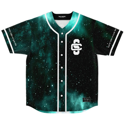 Chase and Status Dark Teal Starry Green Rave Baseball Jersey