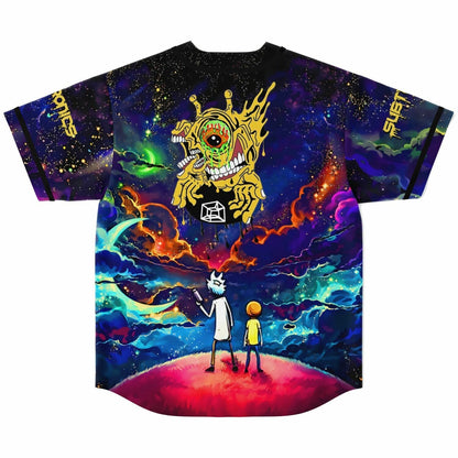 Subtronics Deep Blue Cosmic Nebula Rave Baseball Jersey