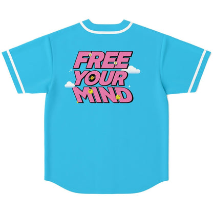 Split Pink Slogan Text Rave Baseball Jersey