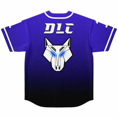 DLC Royal Blue Geometric White Rave Baseball Jersey