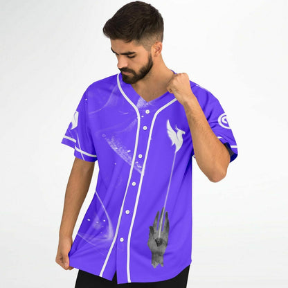 Bright Purple White Phoenix Rave Baseball Jersey