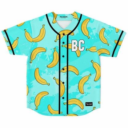 Turquoise Cartoon Banana Rave Baseball Jersey