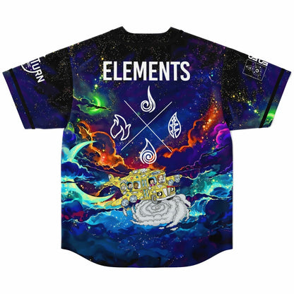 Elements Deep Blue Cosmic Scene Rave Baseball Jersey