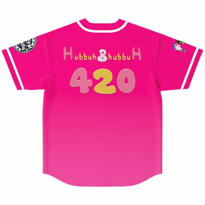 Hot Pink Bubblegum Brand Rave Baseball Jersey
