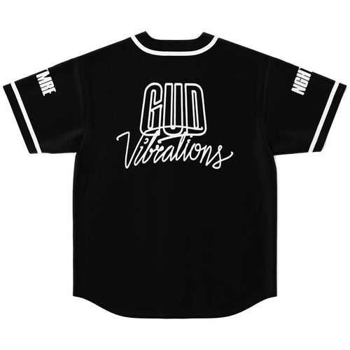 SLANDER Black Wordmark Rave Baseball Jersey