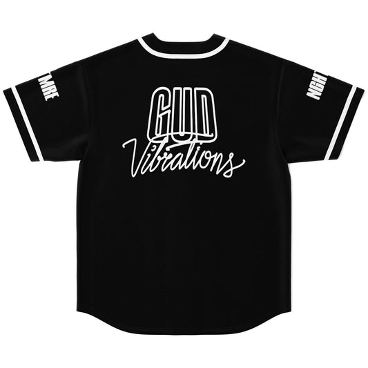 SLANDER Black Wordmark Rave Baseball Jersey