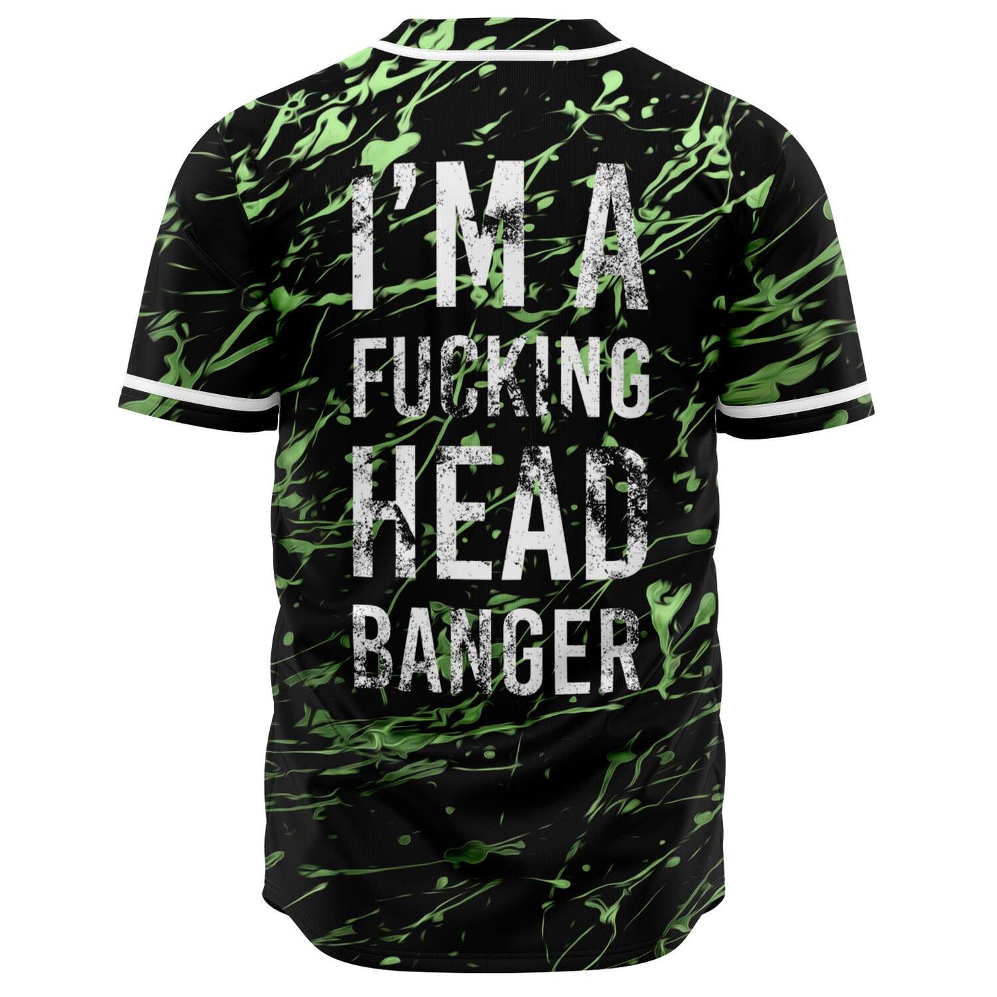 Excision Black Paint Splatter Rave Baseball Jersey