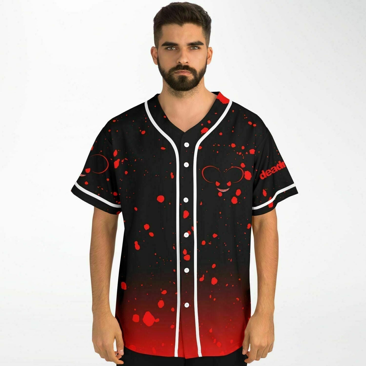 deadmau5 Black Red Mouse Head Rave Baseball Jersey