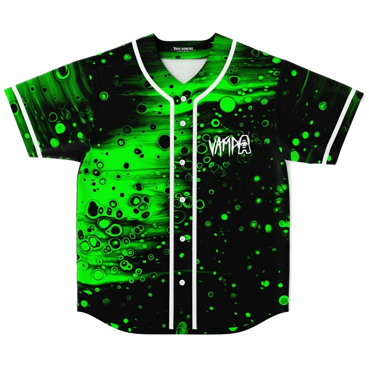Lucii Toxic Green Liquid Rave Baseball Jersey