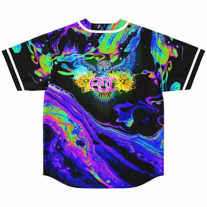 EDC Las Vegas 2024 Black Psychedelic Oil Rave Baseball Jersey