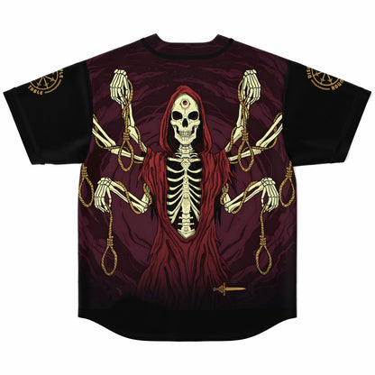 Deep Maroon Pink Rave Baseball Jersey