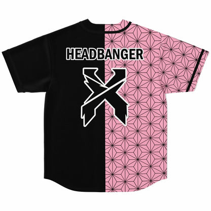 Excision Split Pink Left Half Rave Baseball Jersey