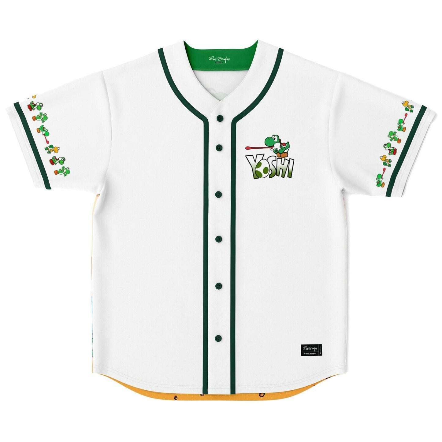 White Super Mario Rave Baseball Jersey