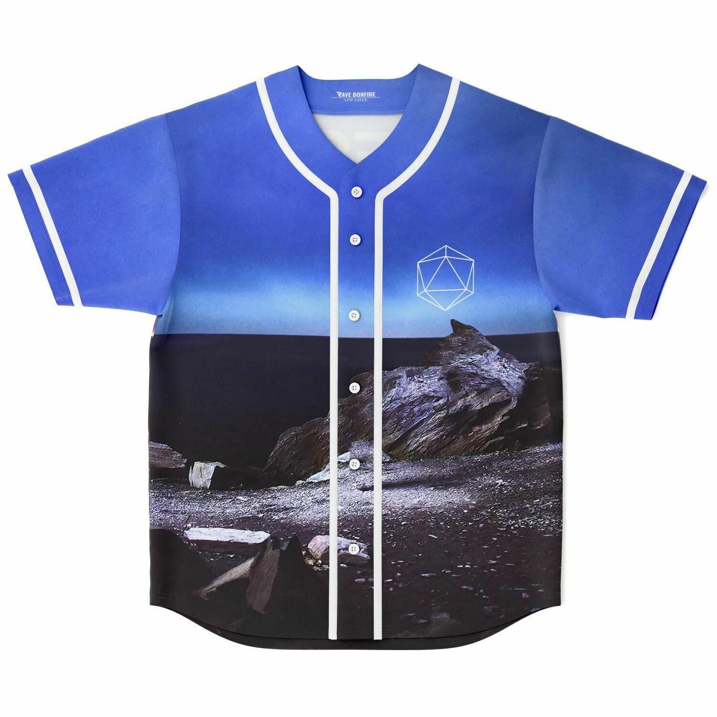 ODESZA Bright Blue Photographic Beach Rave Baseball Jersey