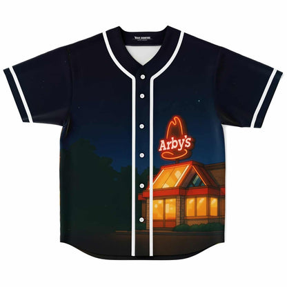 Dark Navy Arby’S Fast Rave Baseball Jersey