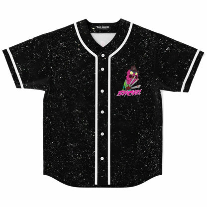 Black Cartoon Monster Rave Baseball Jersey